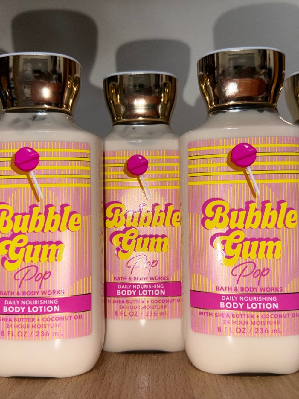 BUBBLE GUM POP Bath & Body Works Lotion Lot of 5